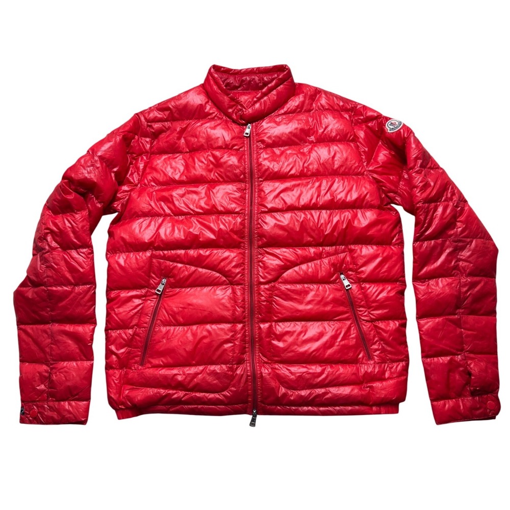 Moncler Acorus Giubbotto Red Longue Saison Puffer Jacket Mens 41091413549953029